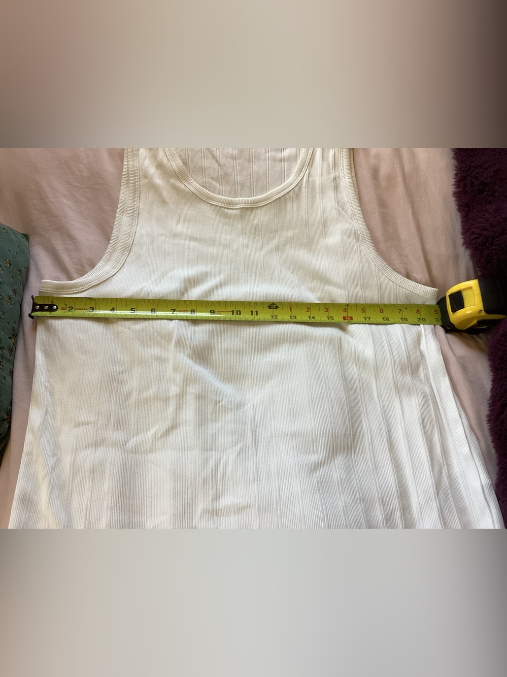 Abercrombie & Fitch Cream Ribbed Scoop Neck Tank - Picture 5 of 6